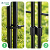 VOUNOT® 25 Pack Metal Garden Fence, 61 x 33 cm Decorative Edging, Black