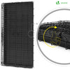 VOUNOT Dog Crate Portable Foldable Secure Pet Puppy Cage 48 Inches, XXL
