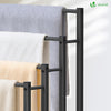 VOUNOT Freestanding Towel Rail 4-Tier Metal Towel Stand, Black
