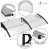 VOUNOT 200x80cm Front Door Canopy Porch Outdoor Awning, Patio Rain Shelter, Black - VOUNOTUK