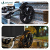 VOUNOT Folding Shopping Trolley with Detachable bag, 2 Mudguard wheels 55L Black