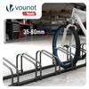 VOUNOT Bike Stand Bicycle Parking Rack for 5 Bikes, Black