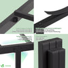 VOUNOT Single Bed Frame 90x190 cm, Sturdy Metal - 36cm Height, Black
