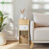 VOUNOT Set of 2 Narrow Bedside Table 25x30x66cm Nightstand Side End Table Natural