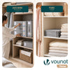 VOUNOT 3 Pack Bedding Storage Bags, Foldable Sheet Organisers, Grey