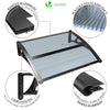 VOUNOT 100x80cm Front Door Canopy Porch Outdoor Awning, Patio Rain Shelter, Anthracite