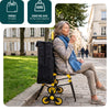 VOUNOT 6 Wheels Stair Climbing Shopping Trolley, with Seat and 35L Insulated Bag