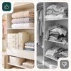 VOUNOT 3 Pack Bedding Storage Bags, Foldable Sheet Organisers, Beige