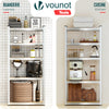 VOUNOT 1 Pack 5-Tier Heavy Duty Garage Shelving Unit, 875 kg, 150 x 70 x 30 cm