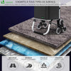 VOUNOT Folding Shopping Trolley, Aluminium Lightweight Shopping Cart 45L Black - VOUNOTUK