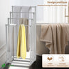 VOUNOT Freestanding Towel Rail 4-Tier Metal Towel Stand, White
