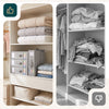 VOUNOT 3 Pack Bedding Storage Bags, Foldable Sheet Organisers, Grey