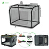 VOUNOT Pet Carrier Bag Portable Foldable Dog Cat Travel Carrier Bag, 3 Entry Doors, Breathable Mesh and Padded Handles, M Grey - VOUNOTUK