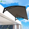 VOUNOT 120x80cm Front Door Canopy Porch Outdoor Awning, Patio Rain Shelter, Brown