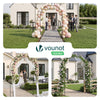 VOUNOT Metal Garden Arch for Climbing Plants, 140 x 37 x 240 cm, Black