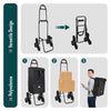 VOUNOT 6 Wheels Stair Climbing Shopping Trolley, with 35L Insulated Bag