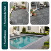 VOUNOT Decking Tiles Set of 22, Outdoor Deck Tiles, 30x30 cm, Anthracite