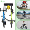 VOUNOT Bike Wall Mounted Rack for 4 Bikes & 2 Helmets, Black