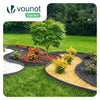 VOUNOT Flexible Lawn Garden Edging Border, with 40 Pegs, Anthracite 20m
