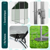 VOUNOT  Walk In Chicken Run Coop, Galvanised Poultry Cage, 300x300x200 cm