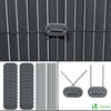 VOUNOT PVC Privacy Screening Fence 100 x 500 cm Reinforced Struts Grey - VOUNOTUK