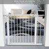 VOUNOT Stair Gates, Pressure Fit Safety Gate, White 75-96 cm