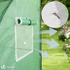 VOUNOT Lean to Wall Greenhouse with Zipped Roll-Up Door 300x100x180cm, Green