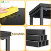 VOUNOT Slim Console Table, Metal Frame Entryway Table, 75x24x75 cm, Black