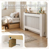 VOUNOT Radiator Cover Cabinet with Vertical Slats, White Oak, 111x19x82cm