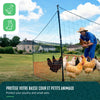 VOUNOT 12m Chicken Netting Kit, Heavy-Duty PE Poultry Fence Orange