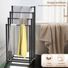 VOUNOT Freestanding Towel Rail 4-Tier Metal Towel Stand, Black