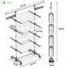 VOUNOT Clothes Drying Rack, Rolling 4-Tier Laundry Hanger