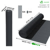 VOUNOT PVC Privacy Screening Fence 80 x 300 cm Reinforced Struts Grey - VOUNOTUK
