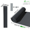 VOUNOT PVC Privacy Screening Fence 80 x 500 cm Reinforced Struts Grey - VOUNOTUK