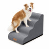 VOUNOT Dog Stairs for Bed, 4 Step Foam Pet Stairs, Non-Slip, Grey