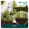 VOUNOT 2 Pack Garden Obelisks for Climbing Plants, 40 cm Dia. x 194 cm
