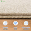 VOUNOT Living Room Rug Ultra Soft Shaggy Area Rug Modern Carpet 120x160cm Beige