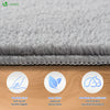 VOUNOT Living Room Rug Ultra Soft Shaggy Area Rug Modern Carpet 120x160cm Grey