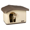 VOUNOT Dog House, Weatherproof Pet Shelter with Sloped Roof, 60×51×41 cm, Beige