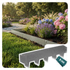 VOUNOT 5M Galvanised Steel Garden Edging, Flexible Lawn Border, Grey