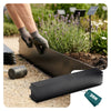 VOUNOT 30M Metal Lawn Edging, Heavy Duty Garden Border 30pcs 100×18cm Black