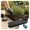 VOUNOT 35M Metal Lawn Edging, Heavy Duty Garden Border 35pcs 100×18cm Black