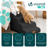 VOUNOT Dog Stairs for Bed, 4 Step Foam Pet Stairs, Non-Slip, Black