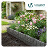 VOUNOT Lawn Edgnig Border 10.7m, Stone Effect Plastic Edging 70pcs, Grey