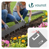 VOUNOT 10M Galvanised Steel Garden Edging, Flexible Lawn Border, Grey