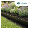 VOUNOT 25M Metal Lawn Edging, Heavy Duty Garden Border 25pcs 100×18cm Black
