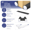 VOUNOT 3 Pack Double Sided Draught Excluder 96cm Under Door Draft Stopper, Black