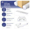 VOUNOT 4 Pack Double Sided Draught Excluder 96cm Under Door Draft Stopper, White