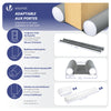 VOUNOT 3 Pack Double Sided Draught Excluder 96cm Under Door Draft Stopper, Grey