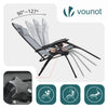 VOUNOT Zero Gravity Chairs, Garden Sun Loungers with Cup and Phone Holder, Grey